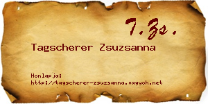 Tagscherer Zsuzsanna névjegykártya