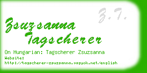 zsuzsanna tagscherer business card